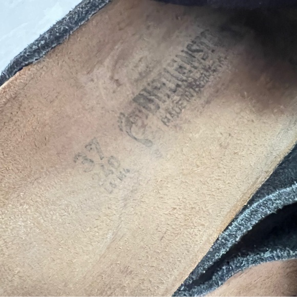 Birkenstock Kyoto Mule Leather Suede Adjustable Flat Sandals Shoes 37 L 6 M 4 - Picture 9 of 12